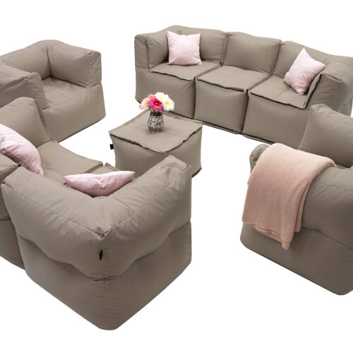 MODULTEX textil moduláris készlet 7 személyes (cappuccino)