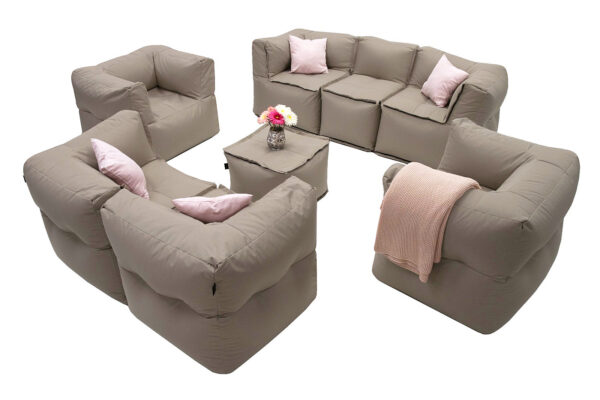 MODULTEX textil moduláris készlet 7 személyes (cappuccino)