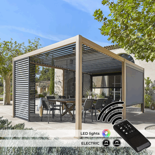 Kerti alumínium pavilon elektromos MEGAN 6x3