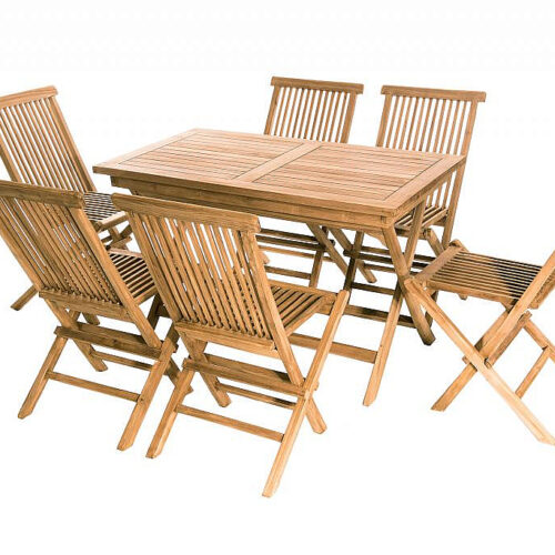Teak kerti garnitúra FOXI II. 1 + 6 (SZABAD párnák)