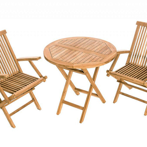 Teak kerti garnitúra ELEFÁNTCSONT Erkély 1 + 2 (FREE párnák)