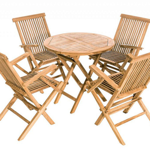 Teak kerti garnitúra ELEFÁNTCSONT Erkély 1 + 4 (FREE párnák)