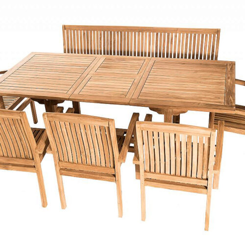 Teak kerti elrendezés TWIN 1 + 5 + 1