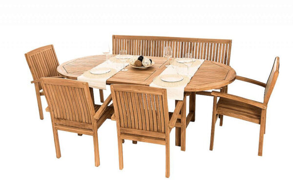 Teak kerti elrendezés OREGON 1 + 4 + 1