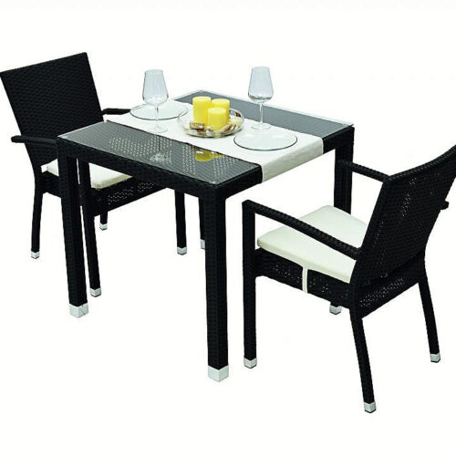 Garden rattan szerelvény NAPOLI I 1 + 2 (fekete)
