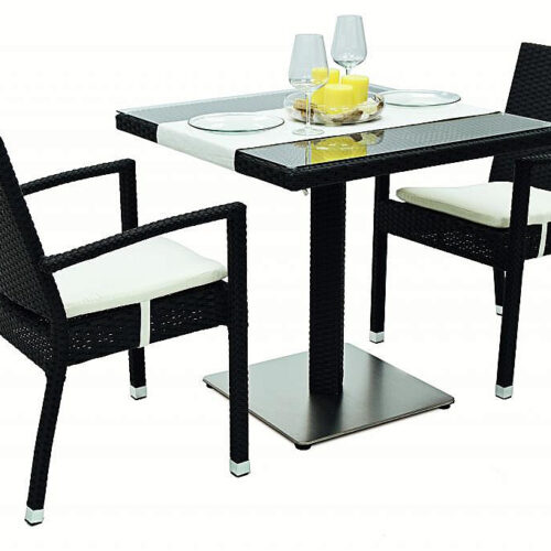 Garden rattan szerelvény GINA 1 + 2 (fekete)