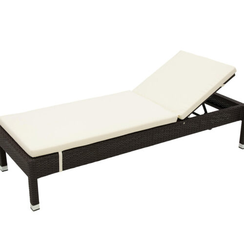 Rattan szék BIBIONE incl. kárpit (barna)