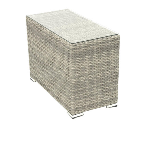Rattan oldalsó asztal SEVILLE (szürke)
