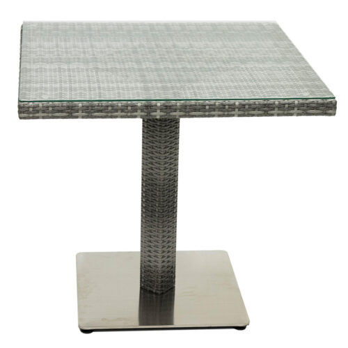 Kerti rattan asztal GINA 80x80 cm (szürke)