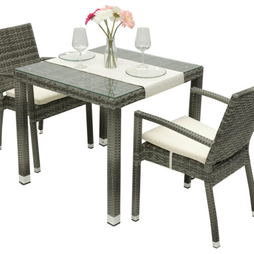 Kerti rattan szett NAPOLI I. 1 + 2 (szürke)