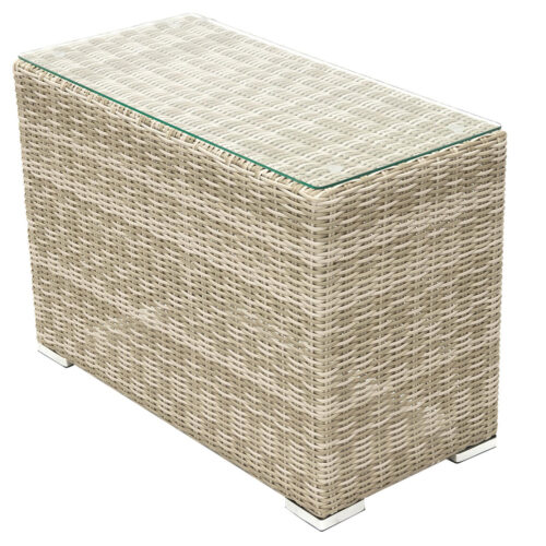 Rattan oldalsó asztal SEVILLE (bézs)