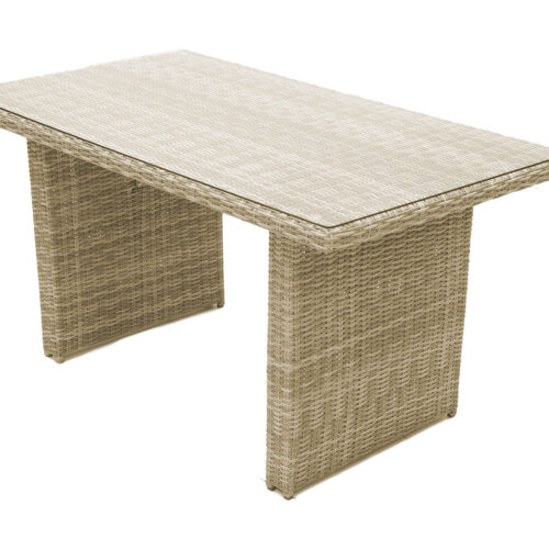 Rattan asztal 140 x 80 cm SEVILLE (bézs)