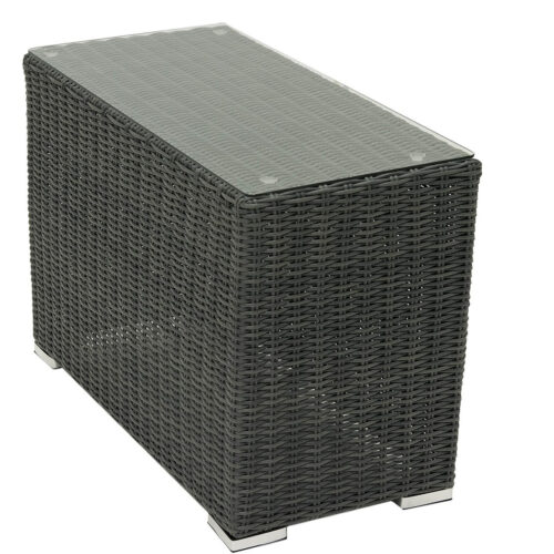 Rattan oldalsó asztal SEVILLE (antracit)