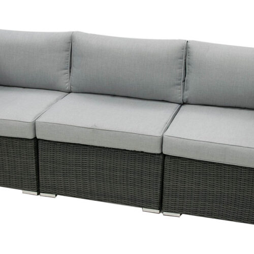 Rattan háromüléses pad SEVILLE (antracit)
