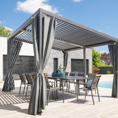 Kerti alumínium pavilon LUXURY 4x3 m (grafit)