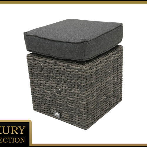 Rattan puff párna 40 x 40 cm BORNEO LUXURY (szürke)
