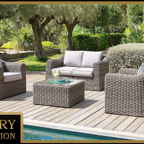 Rattan moduláris készlet BORNEO LUXURY 4 fő részére (barna)