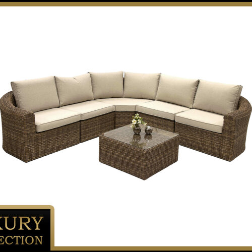 Rattan modul szöglet BORNEO LUXURY (barna)