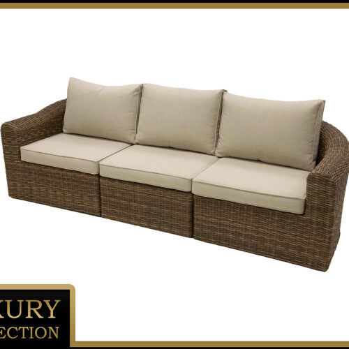 Rattan pad 3 fő részére BORNEO LUXURY (barna)