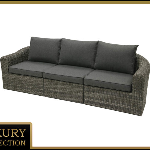 Rattan pad 3 fő részére BORNEO LUXURY (szürke)