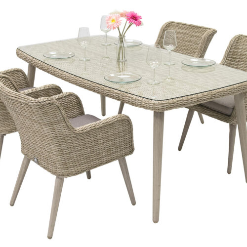 Kerti rattan készlet VICTORIA 1 + 4 (bézs)