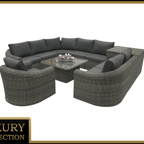 Rattan moduláris szett BORNEO LUXURY 8 személyes (szürke)