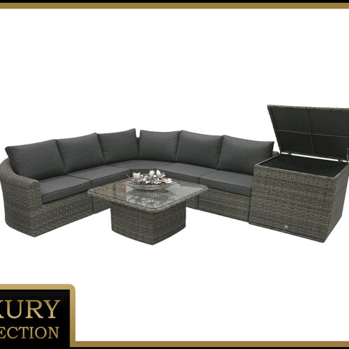 Rattan moduláris szett BORNEO LUXURY 5 személyes (szürke)