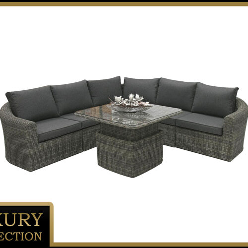 Rattan moduláris szett BORNEO LUXURY 5 személyes (szürke)