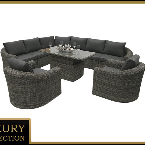 Rattan moduláris szett BORNEO LUXURY 8 személyes (szürke)