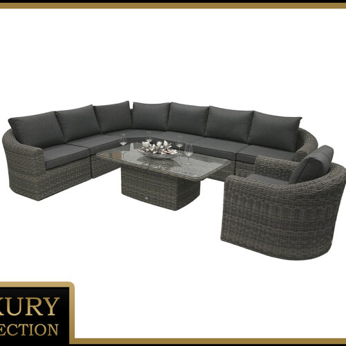 Rattan moduláris szett BORNEO LUXURY 7 személyes (szürke)