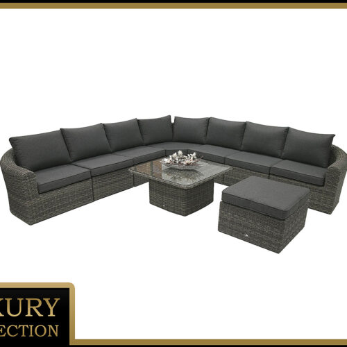 Rattan moduláris szett BORNEO LUXURY 8 személyes (szürke)