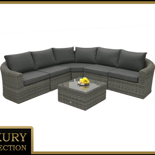 Rattan moduláris szett BORNEO LUXURY 5 személyes (szürke)