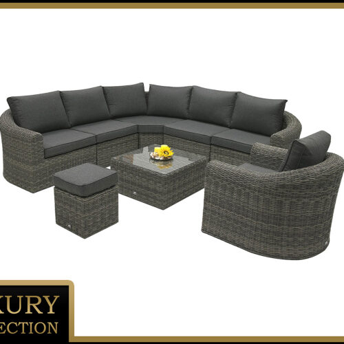 Rattan moduláris szett BORNEO LUXURY 7 személyes (szürke)