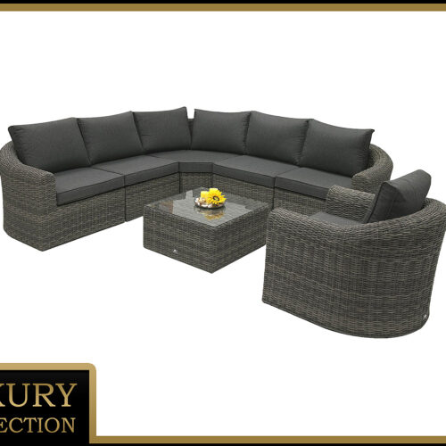 Rattan moduláris szett BORNEO LUXURY 6 személyes (szürke)