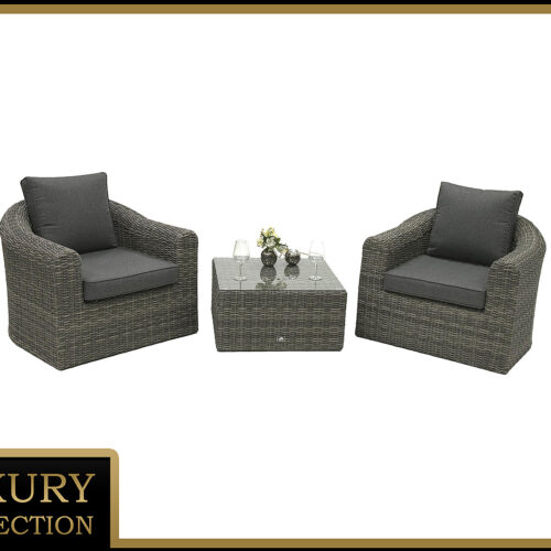 Rattan moduláris készlet BORNEO LUXURY 2 fő részére (szürke)
