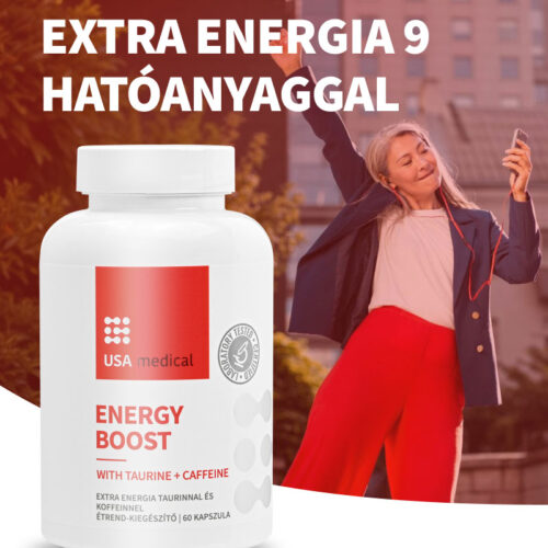 Energy Boost taurinnal és koffeinnel kapszula 60 db