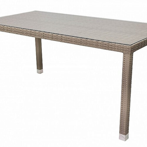 Kerti rattan asztal NAPOLI 160x80 cm (szürke-bézs)