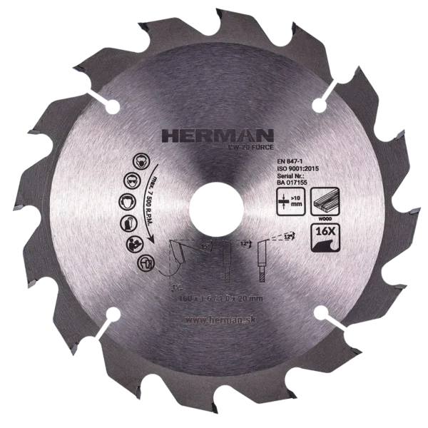 Fűrészlap körfűrészbe HERMAN CW-20 Force 160x1