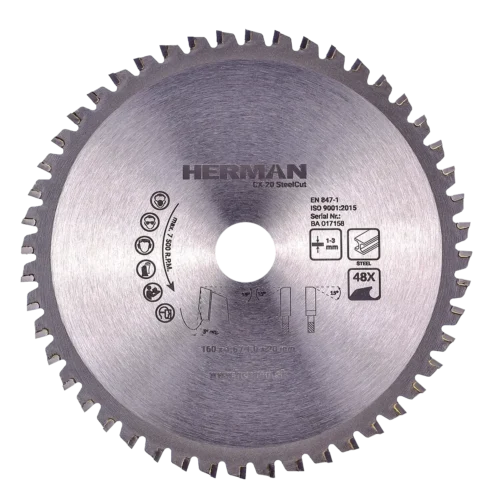 Fűrészlap körfűrészbe HERMAN CX-20 SteelCut 160x1