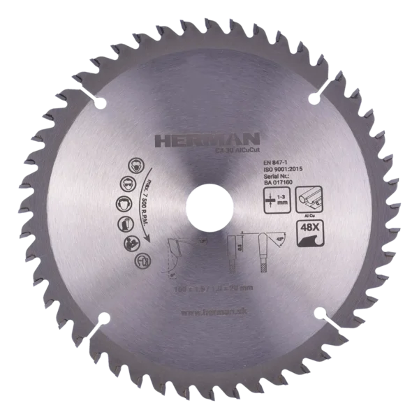 Fűrészlap körfűrészbe HERMAN CX-30 AlCuCut 160x1