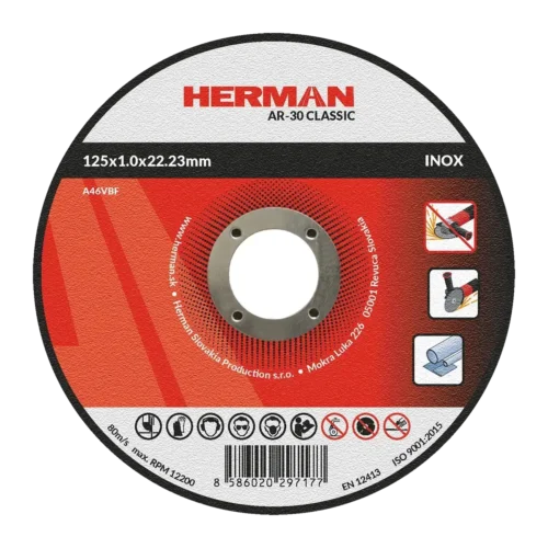 Vágótárcsa HERMAN AR-30 Classic | Rozsdamentes acélhoz 125x1