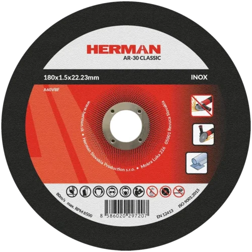 Vágótárcsa HERMAN AR-30 Classic | Rozsdamentes acélhoz 180x1