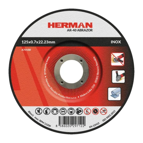 Vágótárcsa HERMAN AR-40 Abrazor | Rozsdamentes acélhoz 125x0