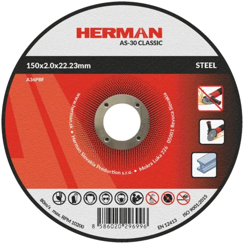 Vágótárcsa HERMAN AS-30 Classic | Acélhoz 150x2