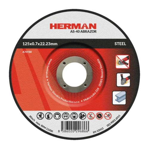 Vágótárcsa HERMAN AS-40 Abrazor | Acélhoz 125x0