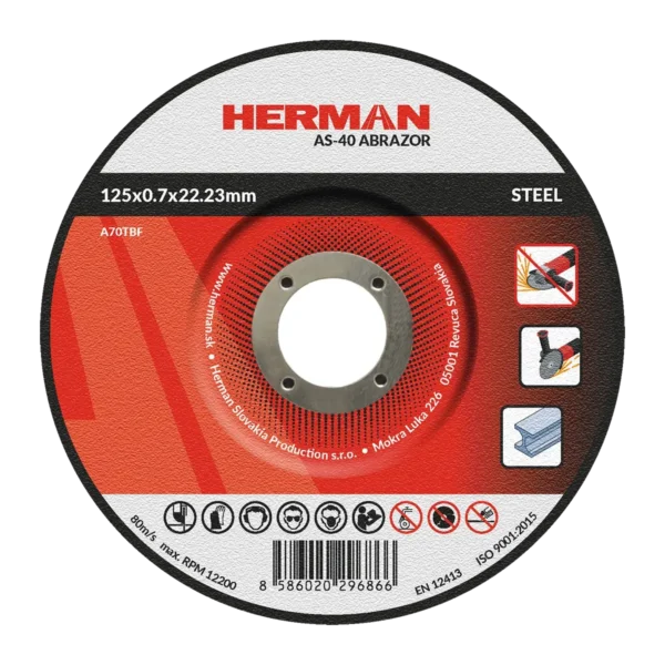 Vágótárcsa HERMAN AS-40 Abrazor | Acélhoz 125x0