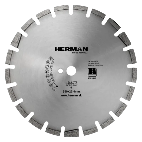 Gyémánt tárcsa HERMAN BD-65 Asphalt 350x25