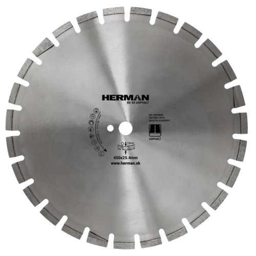 Gyémánt tárcsa HERMAN BD-65 Asphalt 450x25
