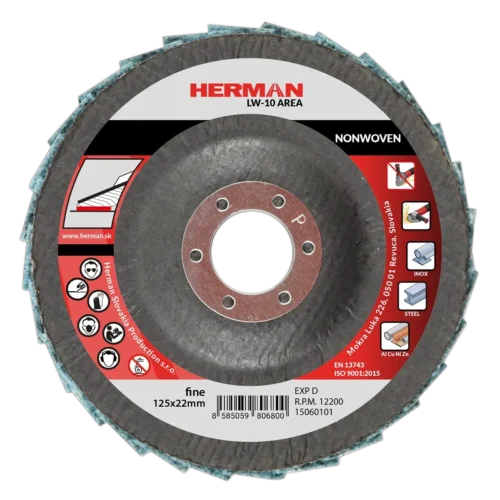 Lamellás csiszolótárcsa HERMAN LW-10 Area Non-woven | 125mm | fine