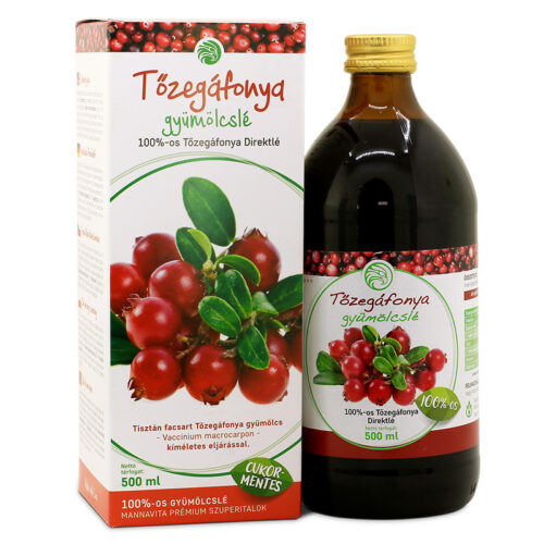 Mannavita TŐZEGÁFONYA gyümölcslé 100%-os